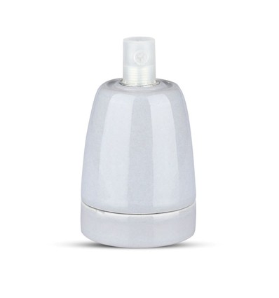 Porzellan Lampenfassung E27 - Lampe, Grau