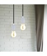 Porzellan Lampenfassung E27 - Lampe, Grau
