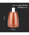 E27 Porzellanfassung, braun - Max 60W, Ø4,7 x 6,4 cm, IP20 Innenbereich