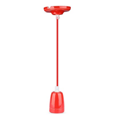 Hochfrequenz Porzellanlampe E27 Fassung - rot