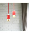 Hochfrequenz Porzellanlampe E27 Fassung - rot