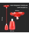 Hochfrequenz Porzellanlampe E27 Fassung - rot