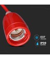 Hochfrequenz Porzellanlampe E27 Fassung - rot