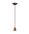 E27 Porzellan-Pendelaufhängung, braun - Max 60W, Ø4,7cm, 68cm Kabel, ohne Leuchtmittel