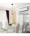 E27 Porzellan-Pendelaufhängung, braun - Max 60W, Ø4,7cm, 68cm Kabel, ohne Leuchtmittel
