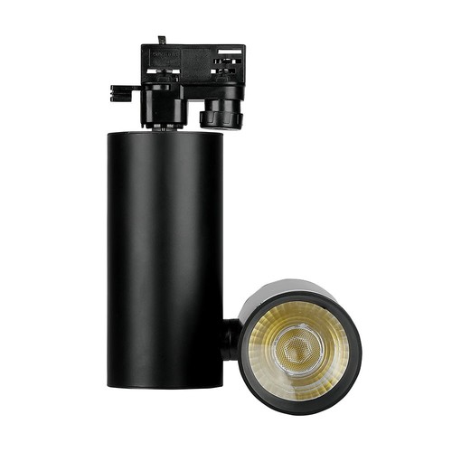 30W 3-Phasen Schienenspot, RA95 - Schwarz, 6400K, 24 Grad, 5 Jahre Garantie