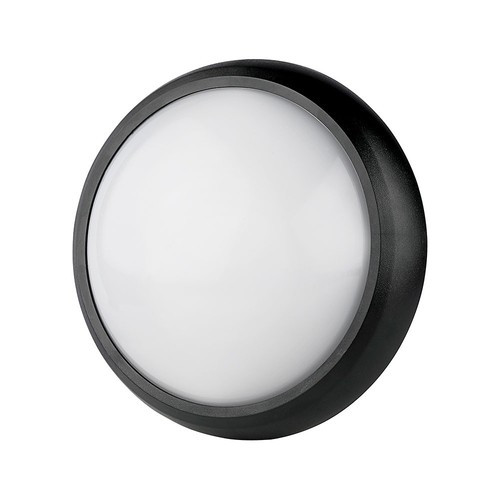 12W LED Deckenleuchte - IP54, Ø22cm, schwarzer Rand, 3000K, inkl. Leuchtmittel