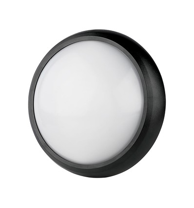 12W LED Deckenleuchte - IP54, Ø22cm, schwarzer Rand, 3000K, inkl. Leuchtmittel