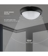 12W LED Deckenleuchte - IP54, Ø22cm, schwarzer Rand, 3000K, inkl. Leuchtmittel