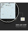 12W LED Deckenleuchte - IP54, Ø22cm, schwarzer Rand, 3000K, inkl. Leuchtmittel