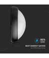 12W ovale LED Decken-/Wandleuchte - IP54, schwarz, 3000K, 24,2 x 16,5 cm
