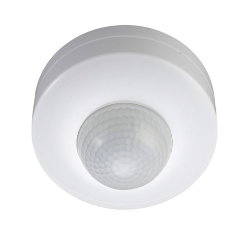 Deckensensor mit manueller Übersteuerung - Max. 300W, weiß, PIR-Infrarot, IP20 Innenbereich