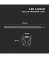 150cm 50W dimmbar LED Linear Follow Trunking - 160lm/W, 90°, 4000K, für Schienensystem, Pendelmontage