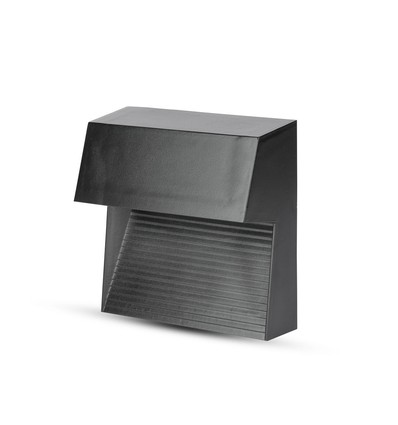 3W LED Treppenspot - IP65, Schwarz, 4000K, 210lm, Aufbaumontage