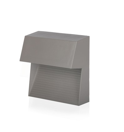 3W quadratische LED Wandeinbauleuchte - IP65, Grau, 4000K, 210lm, Treppenlicht