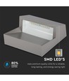 3W quadratische LED Wandeinbauleuchte - IP65, Grau, 4000K, 210lm, Treppenlicht