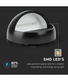 3W LED Wandleuchte für Treppen, rund - IP65, schwarz, 3000K, 210lm, Einbauspot für Stufen und Flure