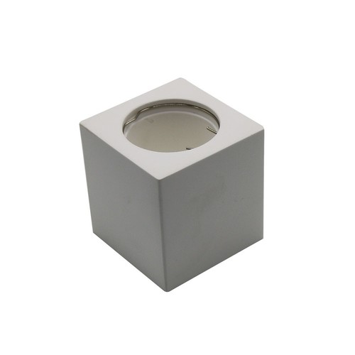 GU10 Aufbauspot aus Gips, quadratisch - Weiß, 70x70x75mm, überstreichbar, IP20, ohne Leuchtmittel
