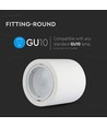 GU10 Decken-Gipsring - Rund, weiß, Ø7cm, ohne Leuchtmittel