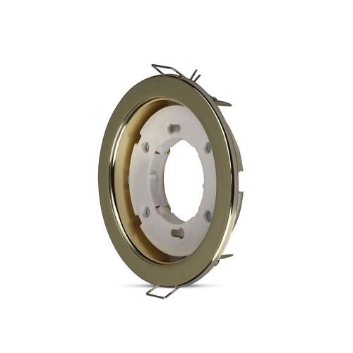 GX53 Einbauspot - Rund, gold, Loch: Ø9cm, Maße: Ø10,5cm, IP20 Innenbereich