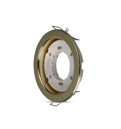 GX53 Einbauspot - Rund, gold, Loch: Ø9cm, Maße: Ø10,5cm, IP20 Innenbereich