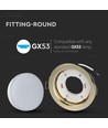 GX53 Einbauspot - Rund, gold, Loch: Ø9cm, Maße: Ø10,5cm, IP20 Innenbereich