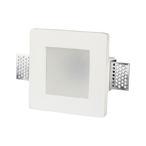 GU10 Einbauspot - Quadratisch, weiß, Milchglas, 12x12 cm, IP20