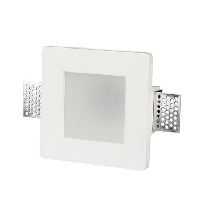 GU10 Einbauspot - Quadratisch, weiß, Milchglas, 12x12 cm, IP20