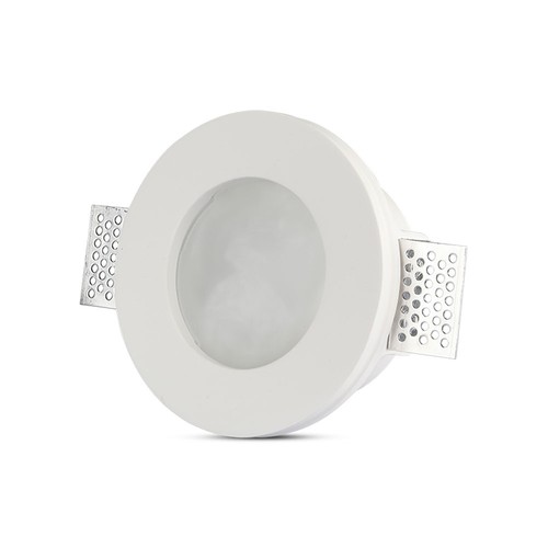 GU10 Gipslampe - Mattiertes Glas, Rund
