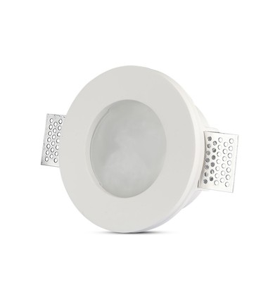 GU10 Gipslampe - Mattiertes Glas, Rund