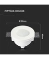 GU10 Gipslampe - Mattiertes Glas, Rund