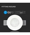 GU10 Gipslampe - Mattiertes Glas, Rund