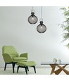 E27 Pendelleuchte aus schwarzem Metallnetz - Ø30cm, modernes Design, ohne Leuchtmittel