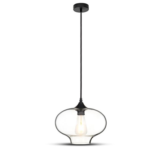 Ø28cm Artistic Globe Pendelleuchte - E27 Fassung, transparentes Glas, modernes Design