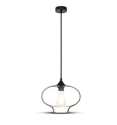Ø28cm Artistic Globe Pendelleuchte - E27 Fassung, transparentes Glas, modernes Design