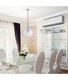 Ø35cm Diamond Cut Glas-Pendelleuchte - Transparent, E27 Fassung, max. 60W, ohne Leuchtmittel