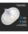 Ø35cm Diamond Cut Glas-Pendelleuchte - Transparent, E27 Fassung, max. 60W, ohne Leuchtmittel
