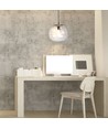 Ø250mm Designer-Pendelleuchte aus Glas - Rund, transparent, E27 Fassung, 1m Aufhängung, 5 Jahre Garantie