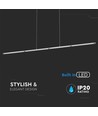 36W LED Designer Pendelleuchte in Chrom - 182cm, 2700lm, 4000K, IP20