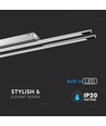 36W Designer Doppel-Pendelleuchte / Deckenleuchte - Chrom, 4000K, 2700lm, IP20, 120° Abstrahlwinkel