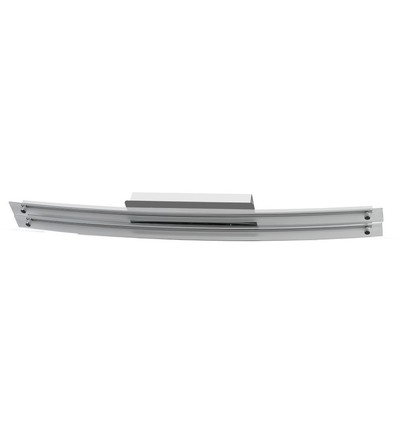 36W Designer Bend Glass Double Decken-/Wandleuchte - Chrom, 2700lm, 4000K, Edelstahl und Glas, IP20, 98,5cm Breite