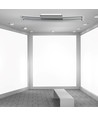 36W Designer Bend Glass Double Decken-/Wandleuchte - Chrom, 2700lm, 4000K, Edelstahl und Glas, IP20, 98,5cm Breite