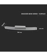 36W Designer Bend Glass Double Decken-/Wandleuchte - Chrom, 2700lm, 4000K, Edelstahl und Glas, IP20, 98,5cm Breite