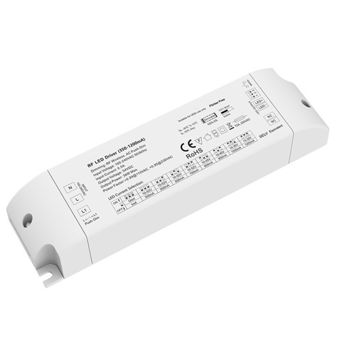 36W / 350mA-1200mA dimmbarer rWave-Treiber für LED-Panel - 10-52V, Push-Dimm, RF, flicker free
