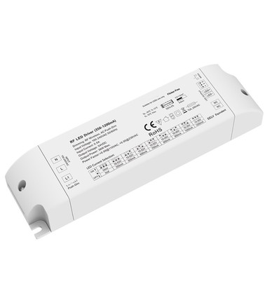 36W / 350mA-1200mA dimmbarer rWave-Treiber für LED-Panel - 10-52V, Push-Dimm, RF, flicker free