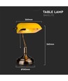 Banker Tischlampe E27 - Bakelit, Gelb