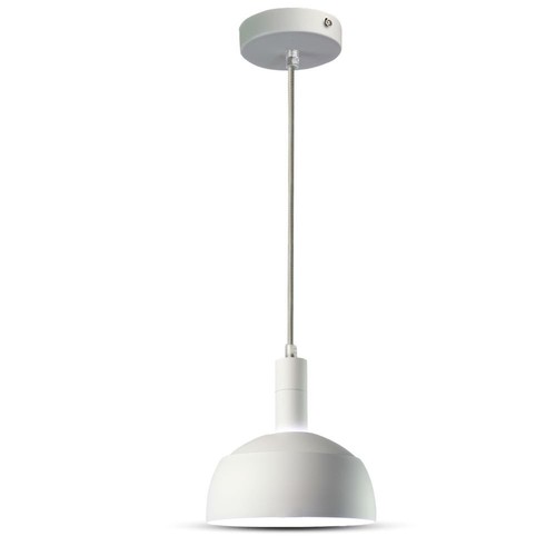 E14 Pendelaufhängung mit weißem Schirm - Max. 60W, verstellbar, modernes Design, ohne Leuchtmittel