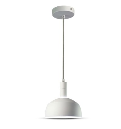 E14 Pendelaufhängung mit weißem Schirm - Max. 60W, verstellbar, modernes Design, ohne Leuchtmittel