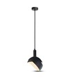 E14 Pendelaufhängung mit verstellbarem Schirm - Schwarz, Ø18cm, 1m Kabel, max. 60W, exkl. Leuchtmittel