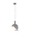E14 Pendelaufhängung mit grauem Aluminiumschirm - Ø18cm, 1 Meter Kabel, max. 60W, ohne Leuchtmittel